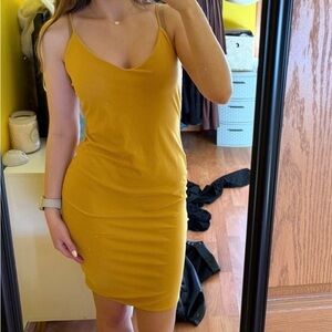 Iris Mustard Midi Dress